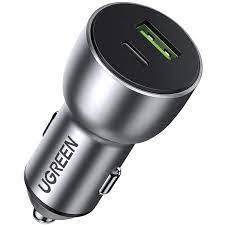 Ugreen Cargador para Auto 60980, 42.5W, 1x USB-A, 1x USB-C, Negro 