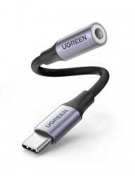 Ugreen Cable USB C Macho - 3.5mm Hembra, Negro 