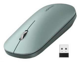 Mouse Ugreen Óptico 90374, Inalámbrico, RF Inalámbrico, 4000 DPI, Verde 