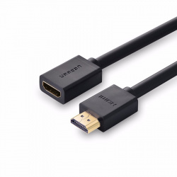 Ugreen Cable HDMI-A Macho - HDMI-A Hembra, 4K, 3D, 60Hz, 50cm, Negro 