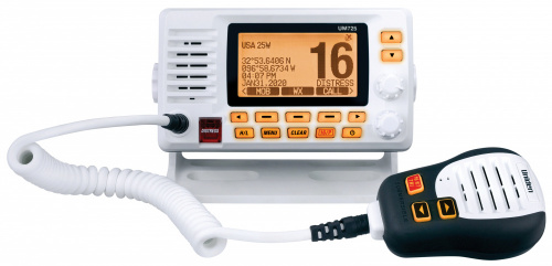 Uniden Radio Móvil Marino VHF UM-725G, 156.050 - 163.275 MHz, Blanco 