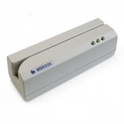 Unitech MSR206-33U Lector de Banda Magnética, USB/RS-232, Beige 