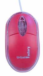 Mouse Urban Factory Óptico BDM05UF, Alámbrico, USB, 800DPI, Rojo 