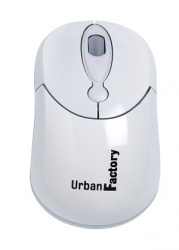Mouse Urban Factory Óptico Crazy, Alámbrico, USB, 800DPI, Blanco 