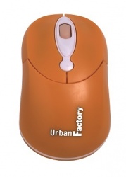 Mouse Urban Factory Óptico Crazy, Alámbrico, USB, 800DPI, Naranja 