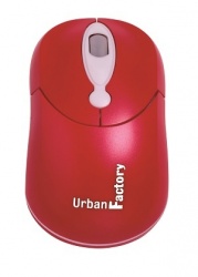 Mouse Urban Factory Óptico Crazy, Alámbrico, USB, 800DPI, Rojo 