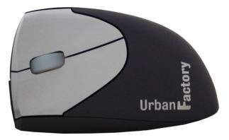 Mouse Urban Factory Ergo, Alámbrico, USB, 1600 DPI, Marrón/Blanco 
