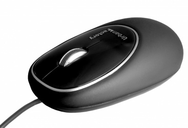 Mouse Urban Factory Óptico Anti-stress, Alámbrico, USB, 800 DPI, Negro 