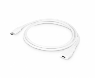 Urban Factory Cable USB-C Macho - USB-C Hembra, 1 Metro, Blanco 