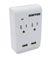 Urrea Multicontacto, 2 Entradas/2 Puertos USB, 15A, 127V, Blanco 
