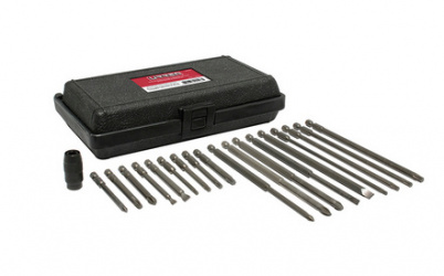 Urrea Juego de Puntas y Adaptadores 61919X, 19 Piezas, Negro 