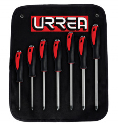 Urrea Juego de Destornilladores de Golpe Punta Phillips 9100GB, 7 Piezas 