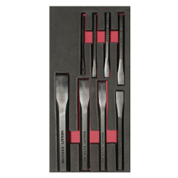 Urrea Juego de Cinceles CH122, 8 Piezas, Acero 