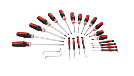 Urrea Juego de Desarmadores JDT25, 25 Piezas, Negro/Rojo 