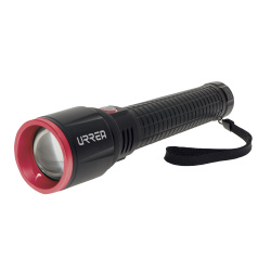 Urrea Linterna LED de Mano Recargable LAPU3, 3000 Lúmenes, Negro/Rojo 