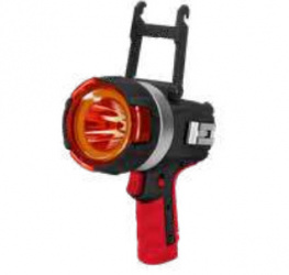 Urrea Linterna Reflectora LED Recargable LR14, 1400 Lúmenes, Negro/Rojo 