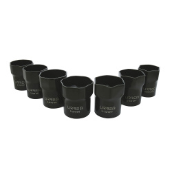 Urrea Juego de Dados P1900, 7 Piezas, Negro 