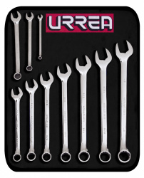 Urrea Llave Combinada, 10 Piezas, Cromado 