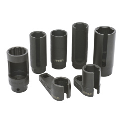 Urrea Juego de Dados para Sensores de Oxigeno 2330S, 7 Piezas, Negro 