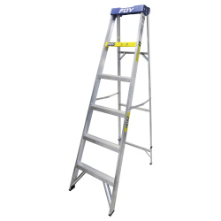 Escalera de Tijera ETF5, Aluminio, 1.82 Metros, 5 Peldaños, hasta 90 Kg 