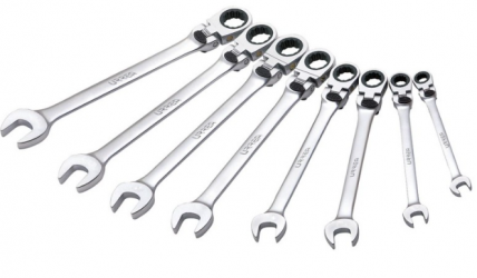 Urrea Juego de Llave Combinada 12MF8, 8 Piezas, Cromo Vanadio 