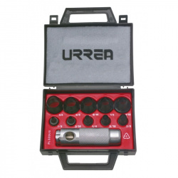 Urrea Juego de Dados de Juego de Sacabocados 49901, 11 Piezas, Acero 