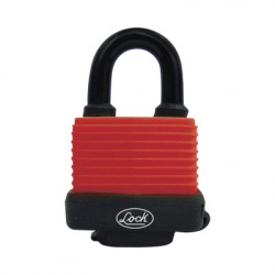 Urrea Candado Impermeable, 65mm, Negro/Rojo 