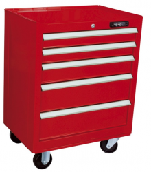 Urrea Gabinete Móvil EX27M5, 5 Compartimentos, Rojo 