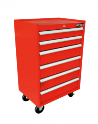 Urrea Gabinete Móvil EX27M6, 6 Compartimentos, Rojo 