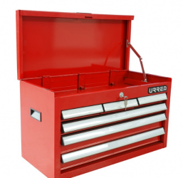 Urrea Caja de Herramientas EX27S6, 6 Compartimentos, Rojo 