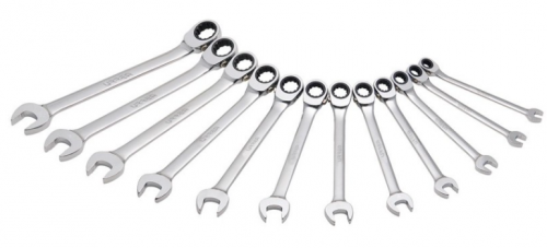 Urrea Juego de Llave de Matraca JLMC12MR, 12 Piezas, Cromo Vanadio 