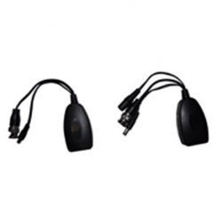 Utepo Kit de Transceptores Pasivos 4 en 1, BNC-M/RJ-45, Negro 