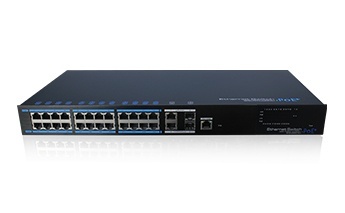Switch Utepo Fast Ethernet UTP7224E-POE-L2, 24 Puertos PoE 10/100Mbps + 2 Puertos SFP, 12.8 Gbit/s, 16.000 Entradas - Administrable 