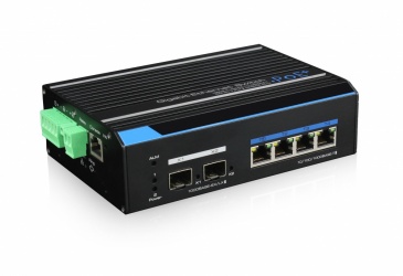 Switch Industrial Utepo Gigabit Ethernet UTP7304GE-POE, 4 Puertos PoE+ 10/100/1000 + 2 Puertos SFP, 24 Gbit/s, 8000 Entradas -  No Administrable 