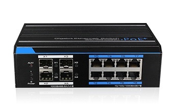 Switch Utepo Gigabit Ethernet UTP7308GE-POE, 8 Puertos PoE+ 10/100/1000 + 4 Puertos SFP, 24 Gbit/s, 8.000 Entradas -  No Administrable 