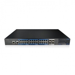 Switch Utepo Gigabit Ethernet UTP7524GEPOE4GF, 24 Puertos PoE + 4 Puertos SFP, 24 Gbit/s, 16.000 Entradas - Administrable 