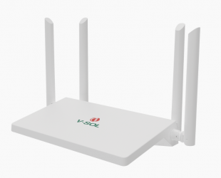 V-SOL Router HG5013-4G, Wi-Fi 6, 4 x RJ-45 2402 Mbit/s WLAN, Alámbrico/Inalámbrico, Doble Banda 2.4/5 GHz, 4 Antenas Externas, de 5 dBi 