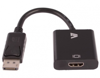 V7 Adaptador DisplayPort Macho - HDMI Macho, Negro 