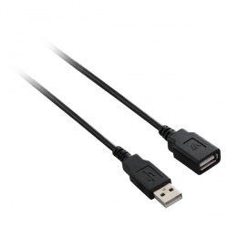 V7 Cable USB Macho - USB Hembra, 90cm, Negro 