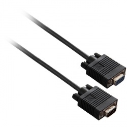 V7 Cable VGA (D-Sub) Macho - VGA (D-Sub) Hembra, 3 Metros, Negro 
