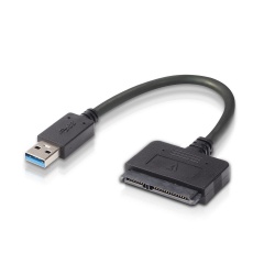 V7 Cable SATA Macho - USB 3.0, 50cm, Negro 