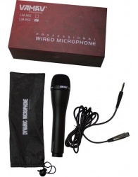 Vamav Micrófono para Karaoke LM-552, Inalámbrico, Negro 