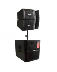 Vamav Bocina Tipo Torre con Subwoofer VRX815, Alámbrico, 800W RMS, USB, Negro 