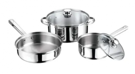 Vasconia Batería de Cocina 4035612, Aluminio, Antiadherente, 5 piezas 