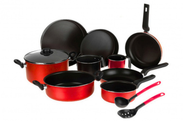 Vasconia Batería de Cocina 4043808, Aluminio, Antiadherente, 12 Piezas 