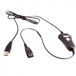 VBeT Adaptador de Audio QD-USB-01 QD - USB A, Negro, para Poly 