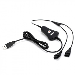 VBeT Adaptador de Audio QD-Y-04 USB - 2x QD, Negro 