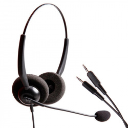 VBeT Diadema con Micrófono VT1000-OMNI-3.5-D, Alámbrico, 3.5mm, Negro 