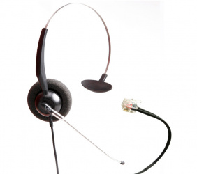 VBeT Monoaural VT3000M-ST-RJ9-01, Alámbrico, RJ9, Negro 