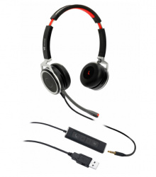 VBeT Diadema con Micrófono VTX208-D, Alámbrico, USB, 3.5mm, Negro 